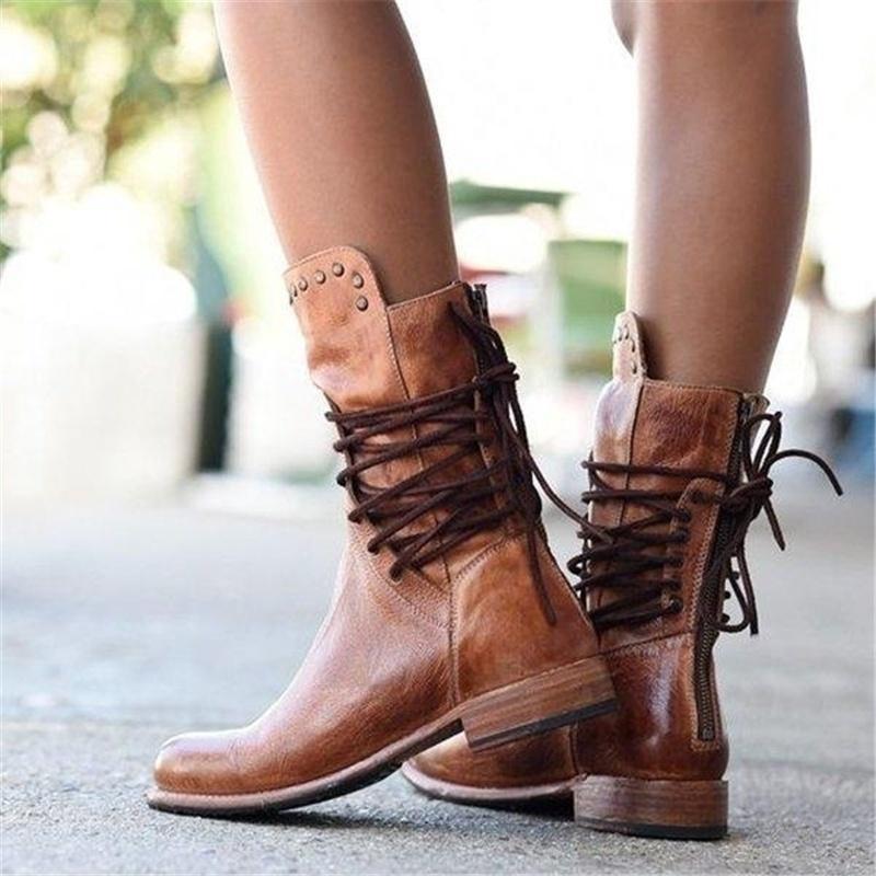 Olivia | Bottes En Cuir Avec Lacets