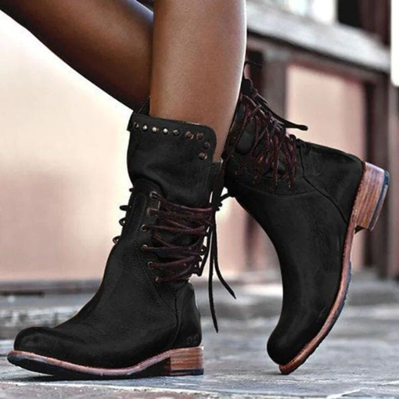 Olivia | Bottes En Cuir Avec Lacets