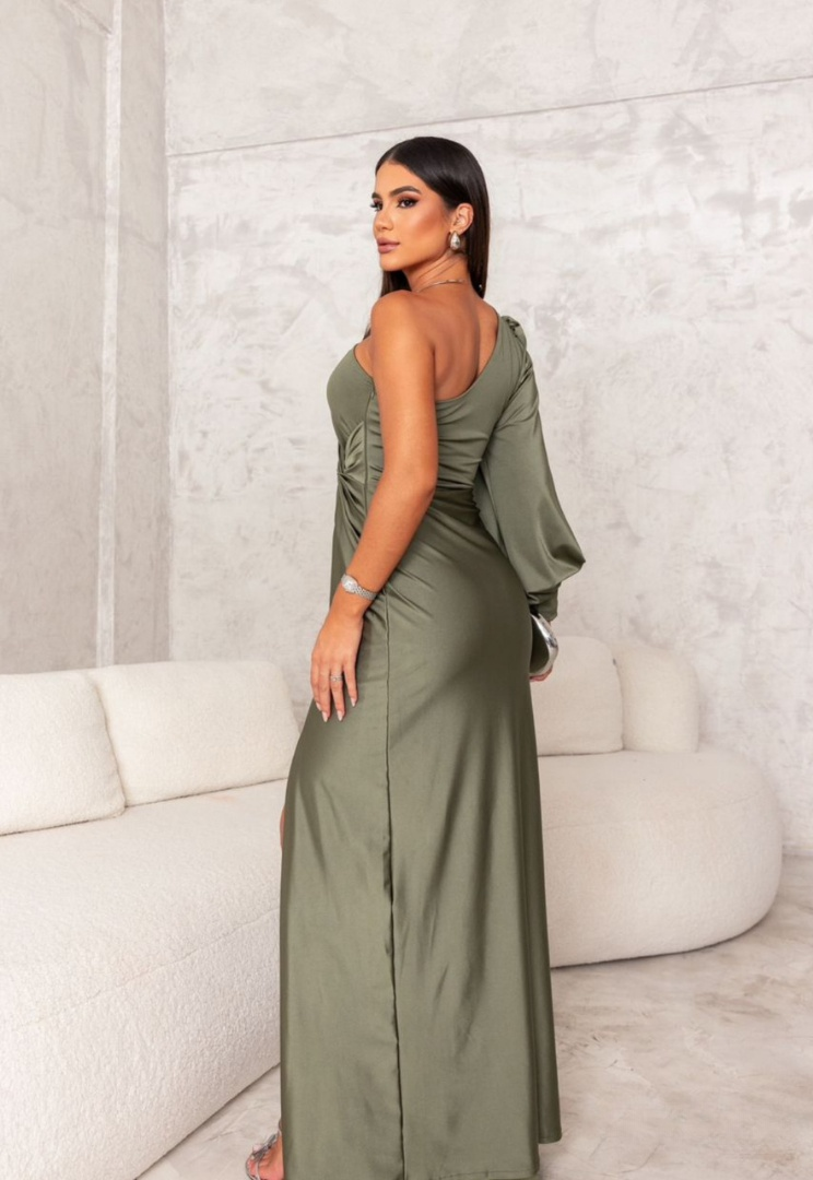 Gala - Robe Plissée à Manches Longues