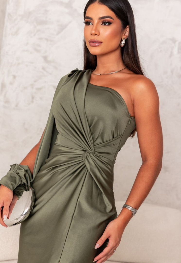 Gala - Robe Plissée à Manches Longues