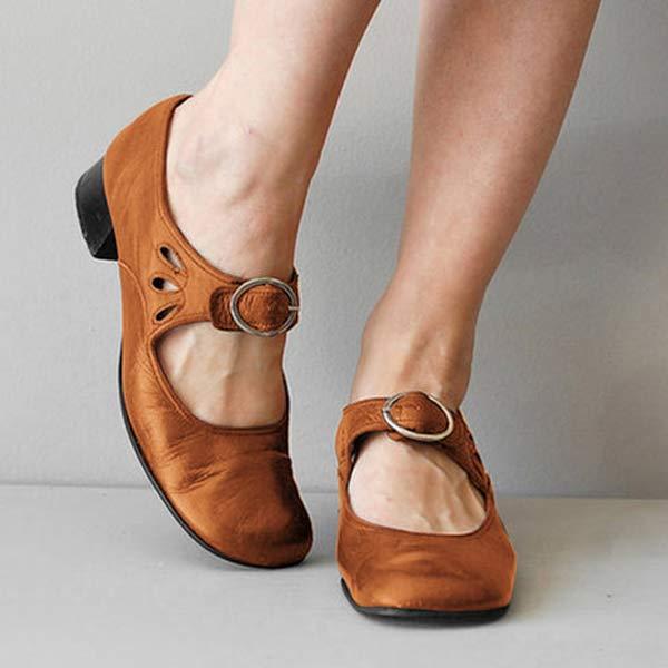 Karla | Sandales Classiques Avec Talon En Cuir